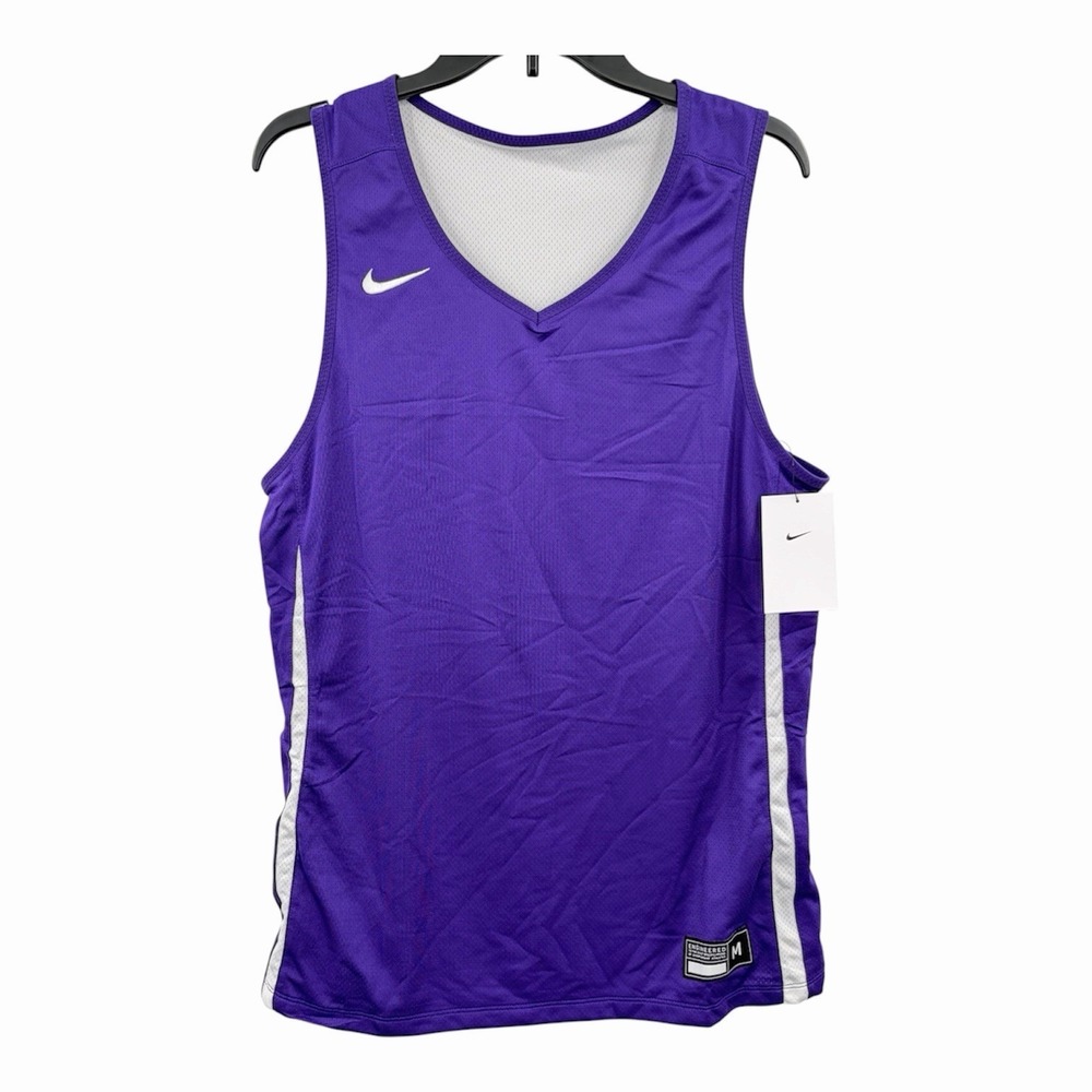 Nike‎ Practice Basketball Reversible Jersey Purple White Mens Size M DN5212-546